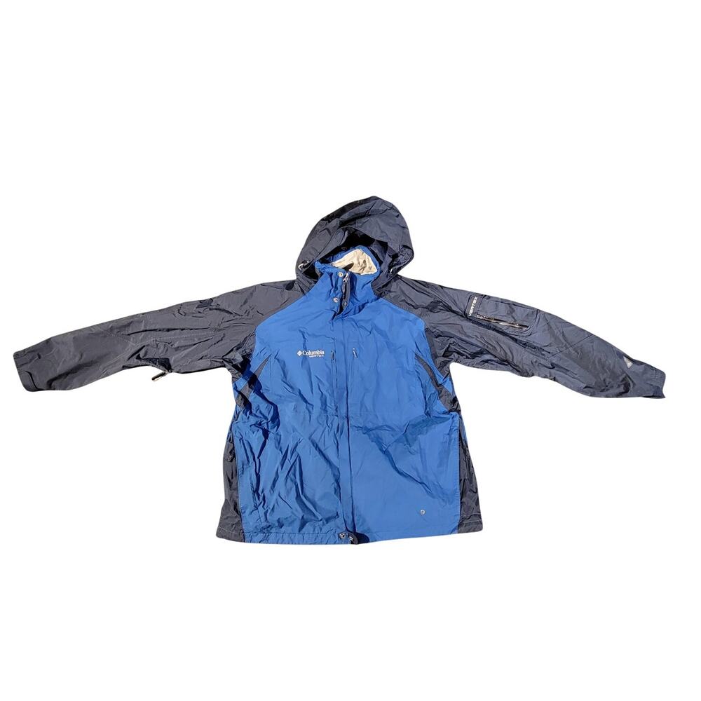 Columbia Colorblock Gorpcore Interchange Vertex Jacket Blue Black Mens XL